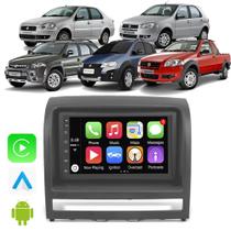 Kit Multimidia Android-Auto/Carplay Palio Siena Idea Strada 7" Voz Google Siri Tv Online Bluetooth