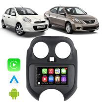 Kit Multimidia Android Auto March Versa 2011 2012 2013 7" Voz Google Siri Tv Online Gps Wifi