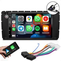 kit multimidia android bluetooth carplay + moldura 7 pol toyota hilux srv + chicote especifico