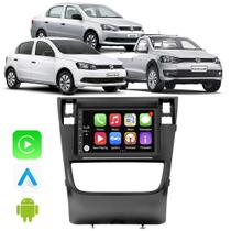 Kit Multimidia Android Carplay 7" Gol Voyage Saveiro G6 2013-2016 GPS