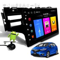 Kit Multimídia Android Carplay 9 Pol FIT 2015 2016 2017 2018 2019 2020 2021 2022