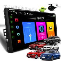 Kit Multimídia Android Carplay 9 Pol Virtus/Polo/T-Cross/Nivus/Taos 2018 a 2022
