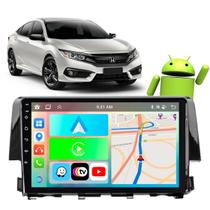 Kit Multimidia Android Carplay Civic G10 2017 a 2021 9 Pol Wifi + Câmera