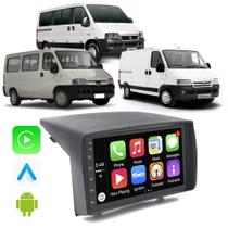 Kit Multimidia Android Carplay Ducato Boxer Jumper 2006-2015 7 Pol GPS TV