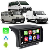 Kit Multimidia Android Carplay Ducato Boxer Jumper 2006-2015 7 Pol GPS TV