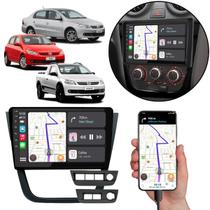 Kit Multimidia Android Carplay Gol G5 2008 a 2012 7Pol Câmera e Moldura