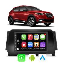 Kit Multimidia Android Carplay Kicks 2016 a 2022 7 Polegadas GPS Wifi Youtube