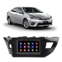 Kit Multimídia Android Corolla 2015 2016 2017 2 Din 7 Polegadas GPS Tv Online Bluetooth WiFi