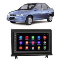 Kit Multimídia Android Corsa 1995 A 2016 7" GPS Integrado Tv Online Bluetooth WiFi USB Rádio