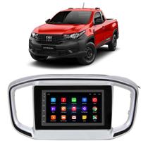 Kit Multimidia Android Fiat Strada 2021-22-23-24 7" GPS Integrado Tv Online Bluetooth WiFi USB