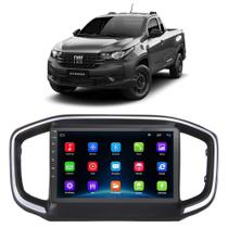 Kit Multimídia Android Fiat Strada 2022 2023 2024 9 Polegadas Tv Online GPS Bluetooth Wi-Fi Rádio USB