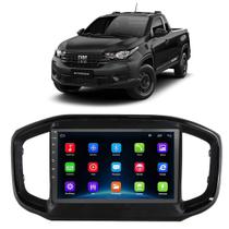Kit Multimídia Android Fiat Strada 2022 2023 2024 9 Polegadas Tv Online GPS Bluetooth Wi-Fi Rádio USB