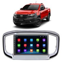 Kit Multimídia Android Fiat Strada 2022 2023 2024 9 Polegadas Tv Online GPS Bluetooth Wi-Fi Rádio USB