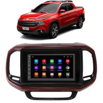 Kit Multimídia Android Fiat Toro 2016 2017 2018 2019 2020 2021 2022 7 Polegadas GPS Tv