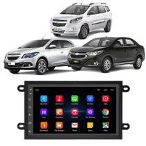 Kit Multimídia Android Onix Prisma Spin Cobalt 2013 A 2019 7" GPS Integrado Tv Online Bluetooth