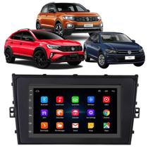 Kit Multimidia Android Polo Virtus T-Cross Nivus Taos 7" GPS Integrado Tv Online Wi-fi Waze