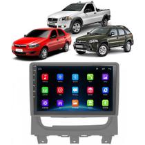 Kit Multimídia Android Siena Palio Strada 2012 13 14 15 16 17 18 19 2020 9" Tv Online GPS