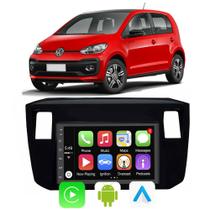 Kit Multimidia Android Up 2018 a 2021 7 Pol Carplay Youtube + Câmera e Moldura