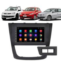Kit Multimidia Android VW Gol Saveiro Voyage G5 Moldura 2 Furos Camera re WiFi GPS TV Online