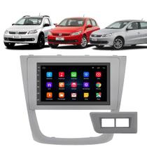 Kit Multimidia Android VW Gol Saveiro Voyage G5 Moldura 2 Furos Camera re WiFi GPS TV Online - E-Droid