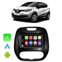 Kit Multimidia Captur 2017 A 2022 2023 2024 7" Android Auto CarPlay Voz Google Siri Tv Bluetooth Gps