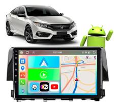 Kit Multimidia Carplay 9pol Civic 17 18 19 20 21 + Interface