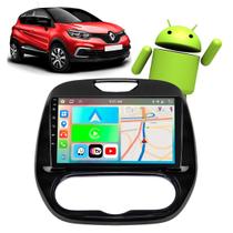 Kit Multimidia CarPlay Android 9” 2GB 32GB Captur 2017-2022 + Câmera