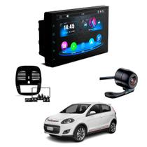 Kit Multimídia CarPlay Android Auto Faaftech 7" + Câmera Ré Borboleta Moldura Palio Sport 2012 2013 2014 2015 2016 2017
