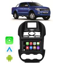 Kit Multimidia Carplay Android Auto Ford Ranger 2012 A 2016 7" Comando Por Voz Siri Espelhamento Bt