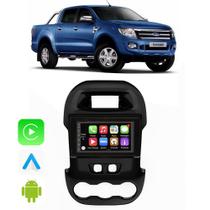 Kit Multimidia Carplay/Android-Auto Ford Ranger 2012 A 2016 7" Comando Por Voz Siri Play Store Waze