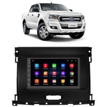 Kit Multimidia Carplay Android Auto Ford Ranger 2017 A 2021 7" Comando Por Voz Siri