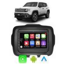Kit Multimidia Carplay Android Auto Jeep Renegade 2015 A 2024 7" Comando Por Voz Siri Spotify Wifi