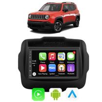 Kit Multimidia Carplay Android Auto Jeep Renegade 2015 A 2024 7" Comando Por Voz Siri Youtube Gps