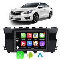 Kit Multimidia Carplay Android Auto Nissan Teana 2013 2014 7" Comando Por Voz Siri Gps Tv Online HD