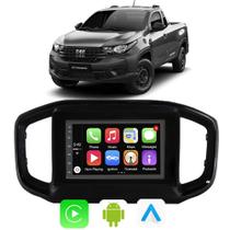 Kit Multimidia Carplay/Android-Auto Strada 2022 2023 2024 7" Comando Por Voz Siri Gps Tv Online HD
