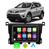 Kit Multimidia Carplay/Android-Auto Toyota Rav4 2013 A 2018 7" Comando Por Voz Siri Youtube Tv Online