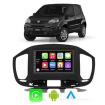Kit Multimidia Carplay Android Auto Uno 2015 A 2021 7" Comando Por Voz Siri Bluetooth Spotify Gps Tv