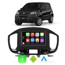 Kit Multimidia Carplay Android Auto Uno 2015 A 2021 7" Comando Por Voz Siri Play Store Youtube GPS