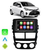 Kit Multimidia Carplay Android Auto Yaris 2018 2019 2020 2021 2022 2023 2024 7" Google Voz Siri Waze