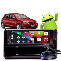 Kit Multimidia Carplay Etios 2013-2020 1 Din Bluetooth + Moldura