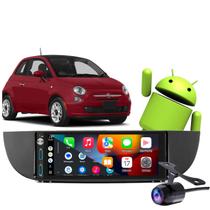 Kit Multimidia Carplay Fiat 500 2010-2017 1 Din Bluetooth + Moldura