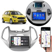 Kit Multimídia Carplay Ford Ka 2015 2016 2017 7 Pol MP5 Touch-screen + Câmera