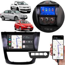 Kit Multimídia Carplay Gol G5 2008-2012 7 Pol MP5 + Moldura 4 Furos para Botão