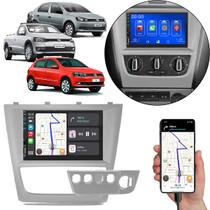 Kit Multimídia Carplay Gol Saveiro G6 2013-2016 7 Pol MP5 + Moldura 4 Furos Para Botões