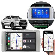 Kit Multimídia Carplay Hilux 2012-2016 7 Pol MP5 Touch-screen + Câmera de ré