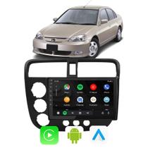Kit Multimidia Carplay Honda Civic 01 02 03 05 06 Ar Analógico 9" Google Assistente e Siri - E-Carplay