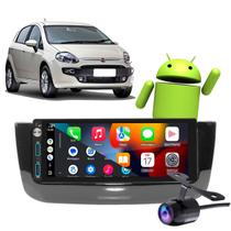 Kit Multimidia Carplay Linea Punto 2013-2017 1 Din Bluetooth + Moldura