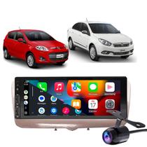 Kit Multimídia Carplay Palio Grand Siena 2012-2018 1 Din Mp3 + Câmera de ré