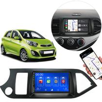Kit Multimídia Carplay Picanto 2011-2017 7 Pol MP5 Touch-screen + Câmera de ré