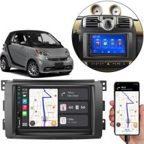 Kit Multimídia Carplay Smart ForTwo 2009 A 2016 7 Pol MP5 Touch-screen + Câmera